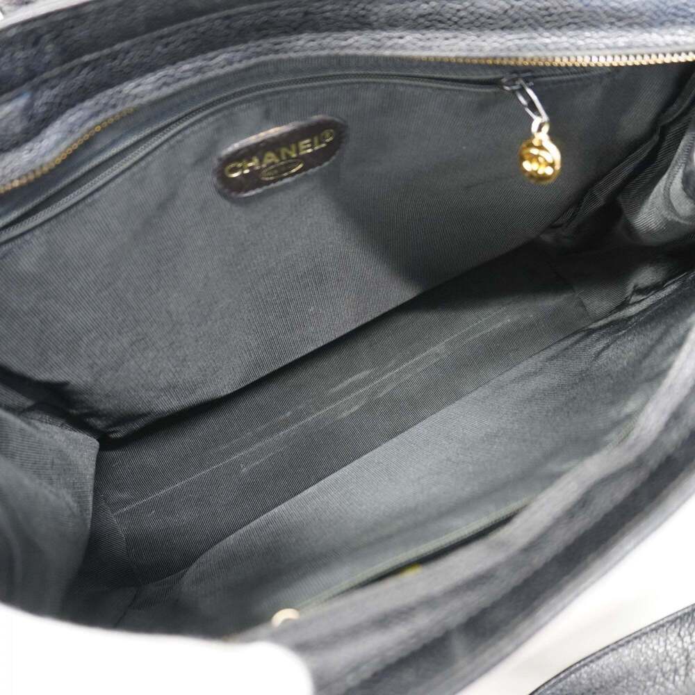 Chanel caviar skin tote bag, black, women's - Picture 4 of 10